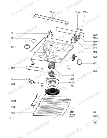 Схема №1 AKS 610 IX с изображением Сенсорная панель для вентиляции Whirlpool 481945299546