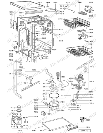 Схема №3 ADP 4650 WH с изображением Обшивка для посудомоечной машины Whirlpool 481254378501