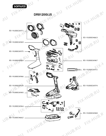 Схема №1 DR8120I0/J5 с изображением Микропереключатель для электропарогенератора Seb FS-9100034663