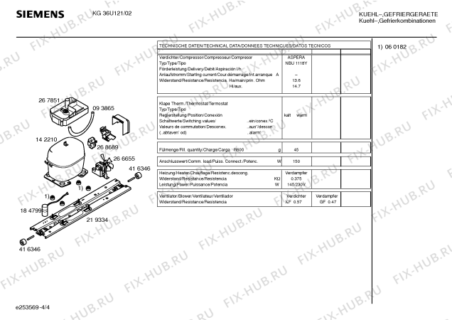 Схема №2 KG36U121 с изображением Дверь для холодильника Siemens 00239253