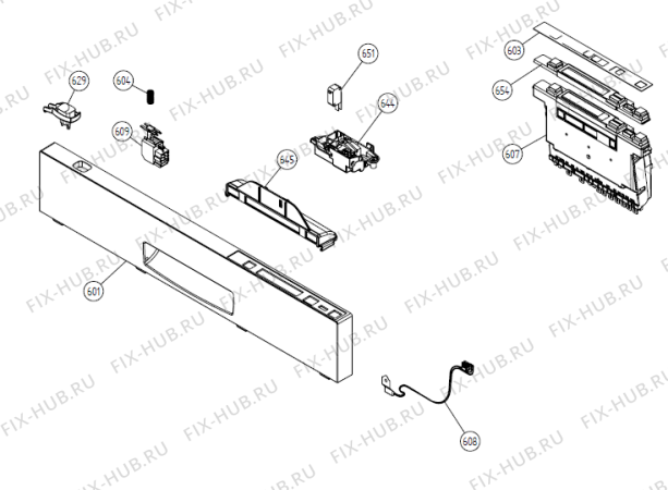 Схема №6 D3730 AU   -Titanium FI (336832, DW20.4) с изображением Сенсорная панель для посудомоечной машины Gorenje 342711