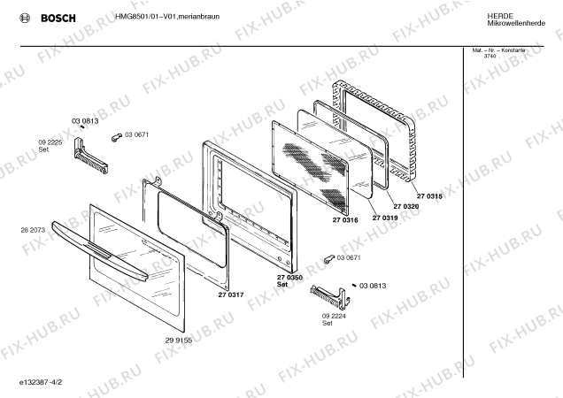 Схема №3 HMG8501 с изображением Панель управления для микроволновой печи Bosch 00299156