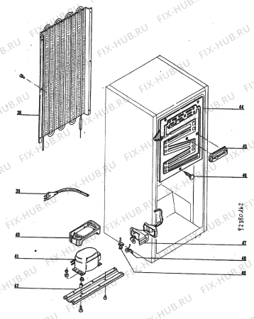 Взрыв-схема холодильника Zanussi ZR255C - Схема узла Section 3