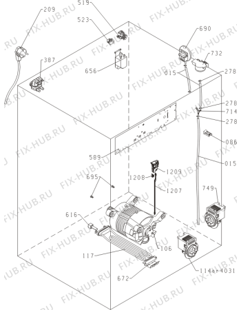 Схема №3 W8424 (419506, PS10/25120) с изображением Декоративная панель для стиралки Gorenje 420848