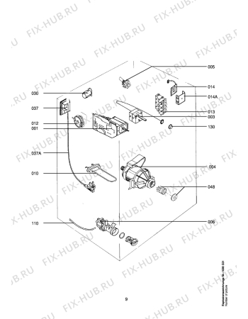 Взрыв-схема стиральной машины Aeg LAVW1000 CH - Схема узла Electrical equipment