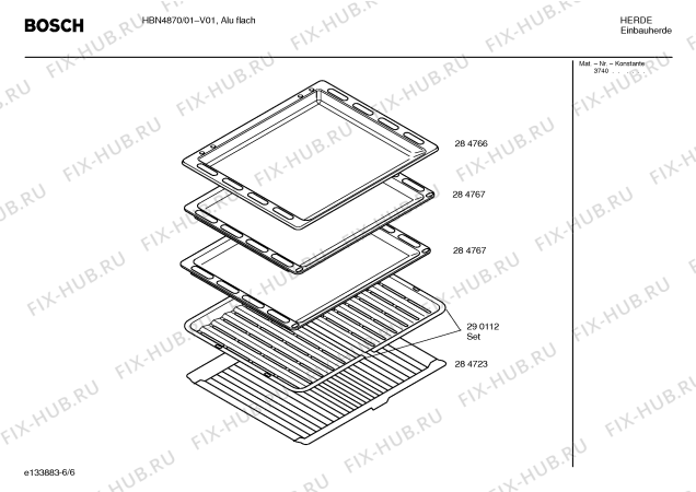 Взрыв-схема плиты (духовки) Bosch HBN4870 Bosch - Схема узла 06