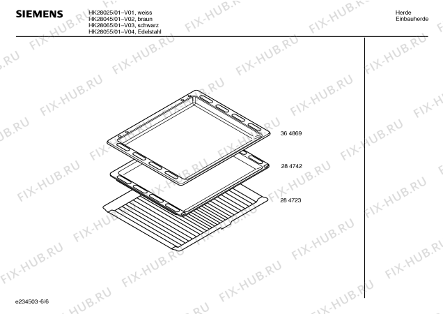 Схема №4 HK28065 с изображением Инструкция по эксплуатации для плиты (духовки) Siemens 00584021