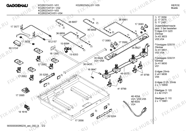 Схема №1 KG260234 с изображением Инструкция по эксплуатации Gaggenau для электропечи Bosch 00581141
