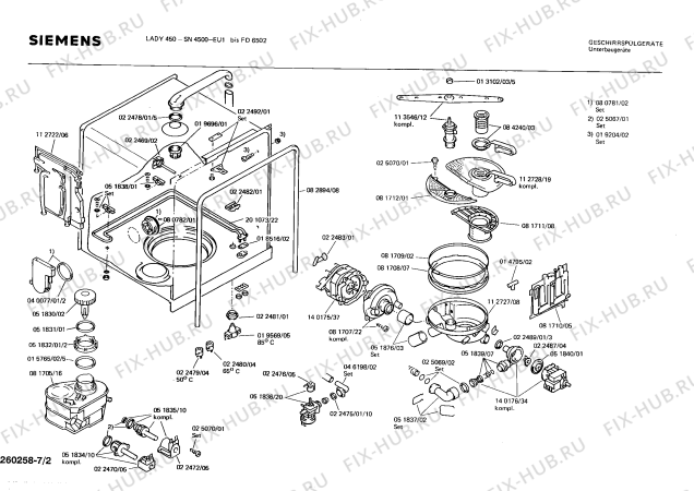 Схема №7 0730203500 SMU2200 с изображением Стойка Bosch 00021239