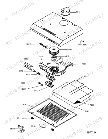 Схема №1 208355404933PRF00449 с изображением Фильтр для вентиляции Whirlpool 480122100883