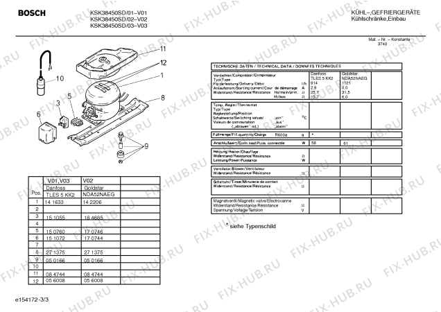 Взрыв-схема холодильника Bosch KSK38450SD - Схема узла 03