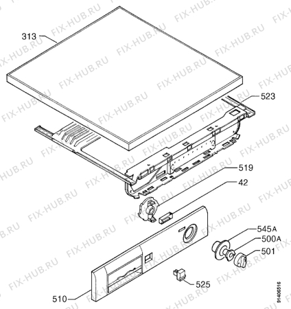 Взрыв-схема стиральной машины Zanussi FLS474CN - Схема узла Command panel 037