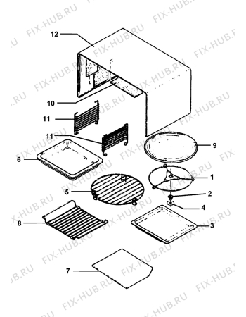 Взрыв-схема микроволновой печи Electrolux EMC3280-X - Схема узла Housing 001