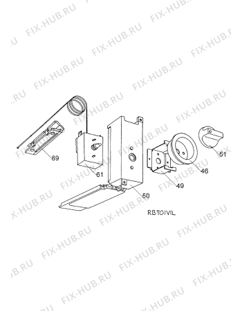 Взрыв-схема холодильника Zanussi ZFC76 - Схема узла Electrical equipment