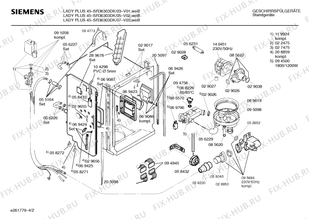 Схема №4 SR752345 с изображением Клемма для посудомоечной машины Siemens 00027383