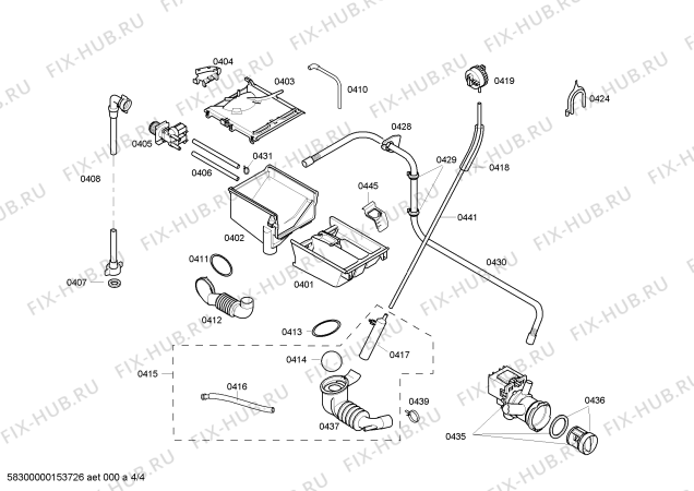 Взрыв-схема стиральной машины Bosch WAE20262AU - Схема узла 04