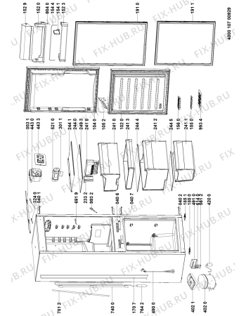 Схема №1 202.822.92 CB DC164 FRIDGE/FREE с изображением Криостат для холодильника Whirlpool 481010676873