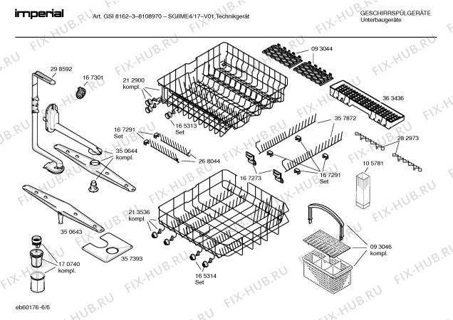 Взрыв-схема посудомоечной машины Imperial SGIIME4 Art.GSI 81623 - Схема узла 06