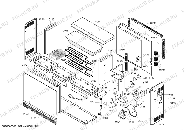 Схема №1 ESS-7090KD Permatherm с изображением Передняя панель для стиралки Bosch 00351694