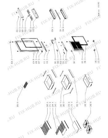 Схема №1 ARL 415/G с изображением Уплотнение для холодильника Whirlpool 481946818165