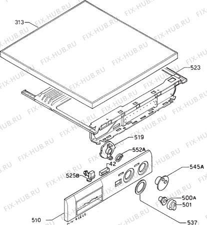 Взрыв-схема стиральной машины Zanussi FL1083 AMIE - Схема узла Command panel 037