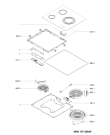 Схема №1 AKT 807/BF с изображением Электропитание для плиты (духовки) Whirlpool 481010728712