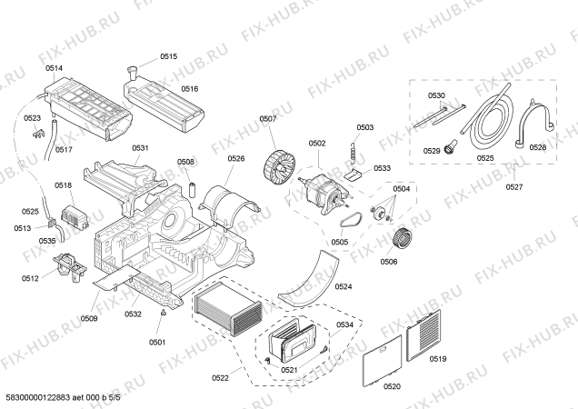 Схема №1 WTE86381SN с изображением Панель управления для электросушки Bosch 00660615