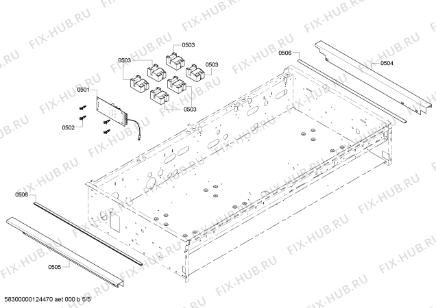 Схема №5 PCG486ED с изображением Панель для духового шкафа Bosch 00478907