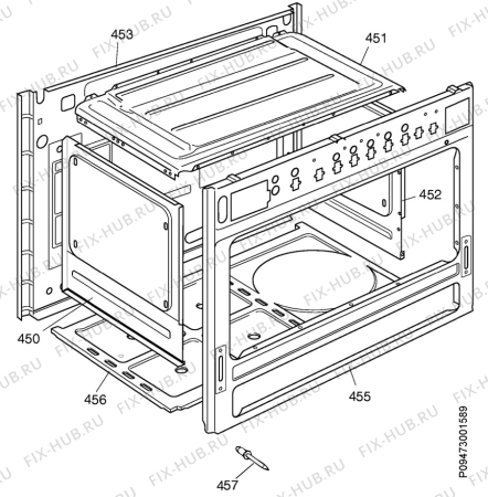 Взрыв-схема комплектующей Zanussi Z9060X - Схема узла Section 3