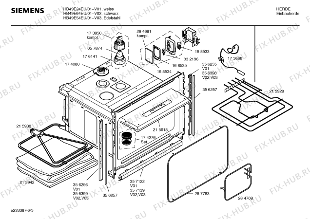 Схема №6 HB49E24EU с изображением Инструкция по эксплуатации для духового шкафа Siemens 00526490