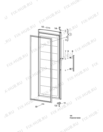 Взрыв-схема холодильника Electrolux EUF2948MOX - Схема узла C10 Door