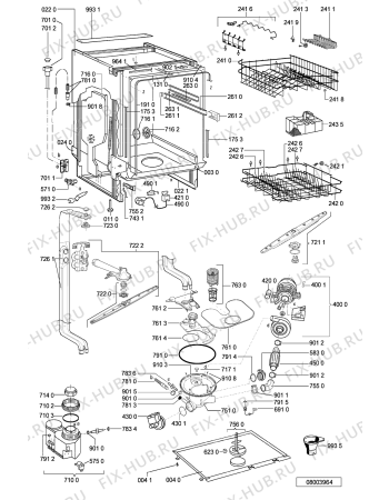 Схема №1 ADG 352/1 IX с изображением Обшивка для посудомойки Whirlpool 481245372705