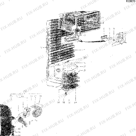 Взрыв-схема холодильника 2I MARCHI FRG2510NPHILCO (F015472) - Схема узла