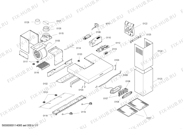 Схема №1 CD67750 с изображением Переключатель для электровытяжки Bosch 00499207