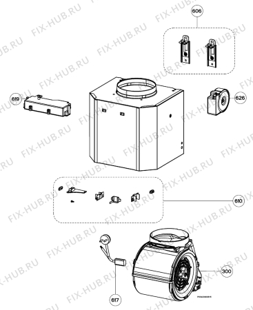 Взрыв-схема вытяжки Electrolux EFC1060X - Схема узла Section 5