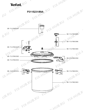 Схема №1 P3115231/89A с изображением Кастрюля для духовки Tefal SS-7117001585