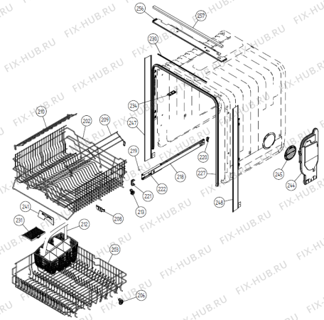 Схема №3 D3252 XL US   -White BiH (900001234, DW20.3) с изображением Панель управления для посудомойки Gorenje 264945