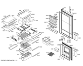 Схема №4 KGN49P74 с изображением Дверь для холодильника Bosch 00247577