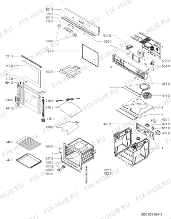 Схема №1 AKP 553/NB с изображением Панель для плиты (духовки) Whirlpool 481245249708