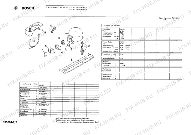 Взрыв-схема холодильника Bosch 0701165508 KS168TL - Схема узла 02