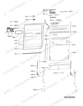 Схема №2 ADG 7653/1 A++ с изображением Запчасть для посудомойки Whirlpool 481010326245