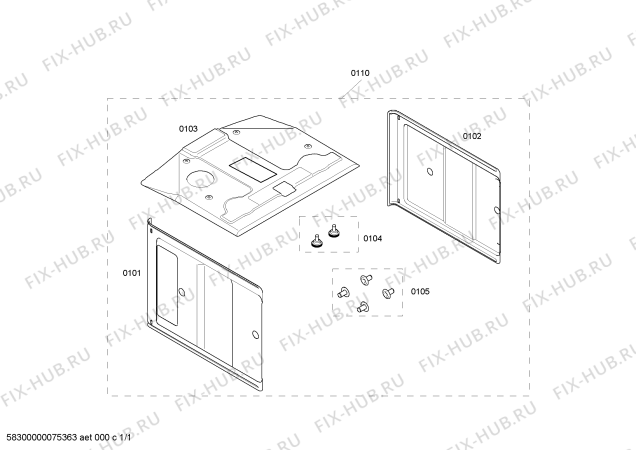 Схема №1 HZ329026 с изображением Каталитическая панель для электропечи Siemens 00663386