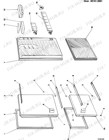 Взрыв-схема холодильника Indesit KG330 (F001260) - Схема узла