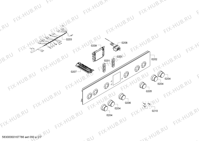 Схема №3 HGV645224S с изображением Кабель для электропечи Bosch 00751927