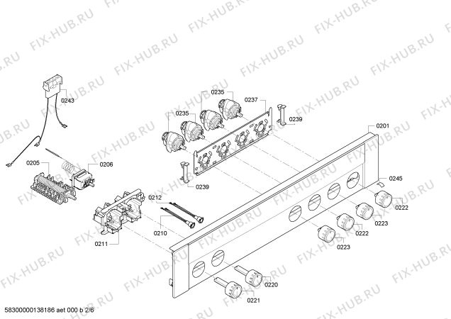 Схема №4 E34K22N0 с изображением Переключатель для плиты (духовки) Bosch 00614083