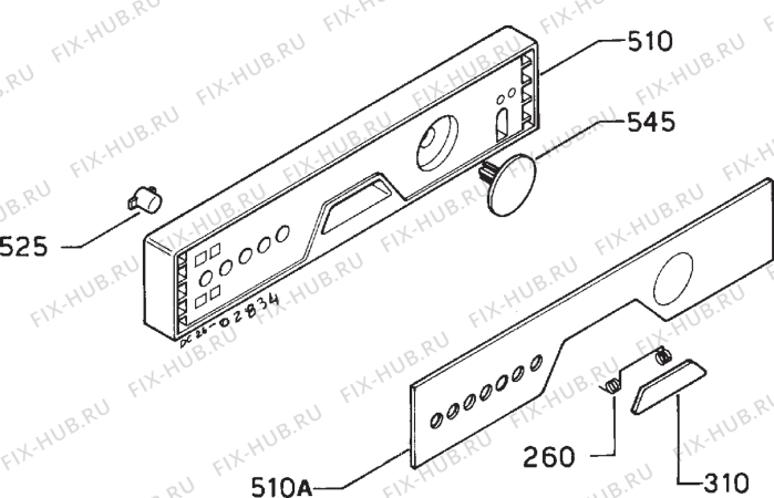 Схема №1 FAV525I-D с изображением Пружина для посудомойки Aeg 1521535003