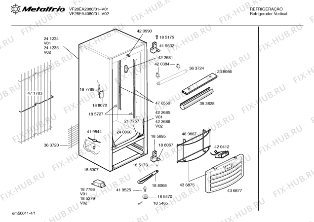 Схема №3 VF28EA4080 с изображением Гофрированный шланг для холодильной камеры Bosch 00482272