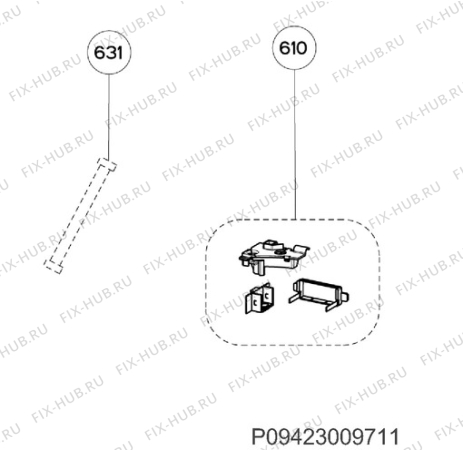 Взрыв-схема вытяжки Aeg X91384MI03 - Схема узла Accessories