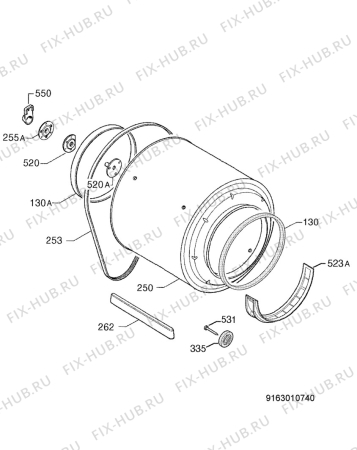 Взрыв-схема сушильной машины Electrolux EDE6150W - Схема узла Functional parts 267