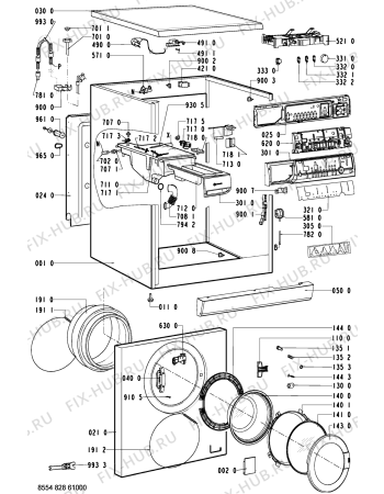 Схема №1 WAK 7885 с изображением Блок управления для стиралки Whirlpool 481221479391